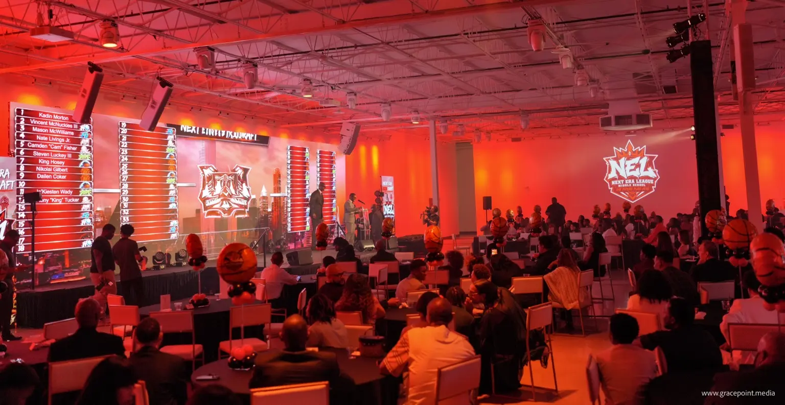 The live selection board displayed to the Draft Night audience